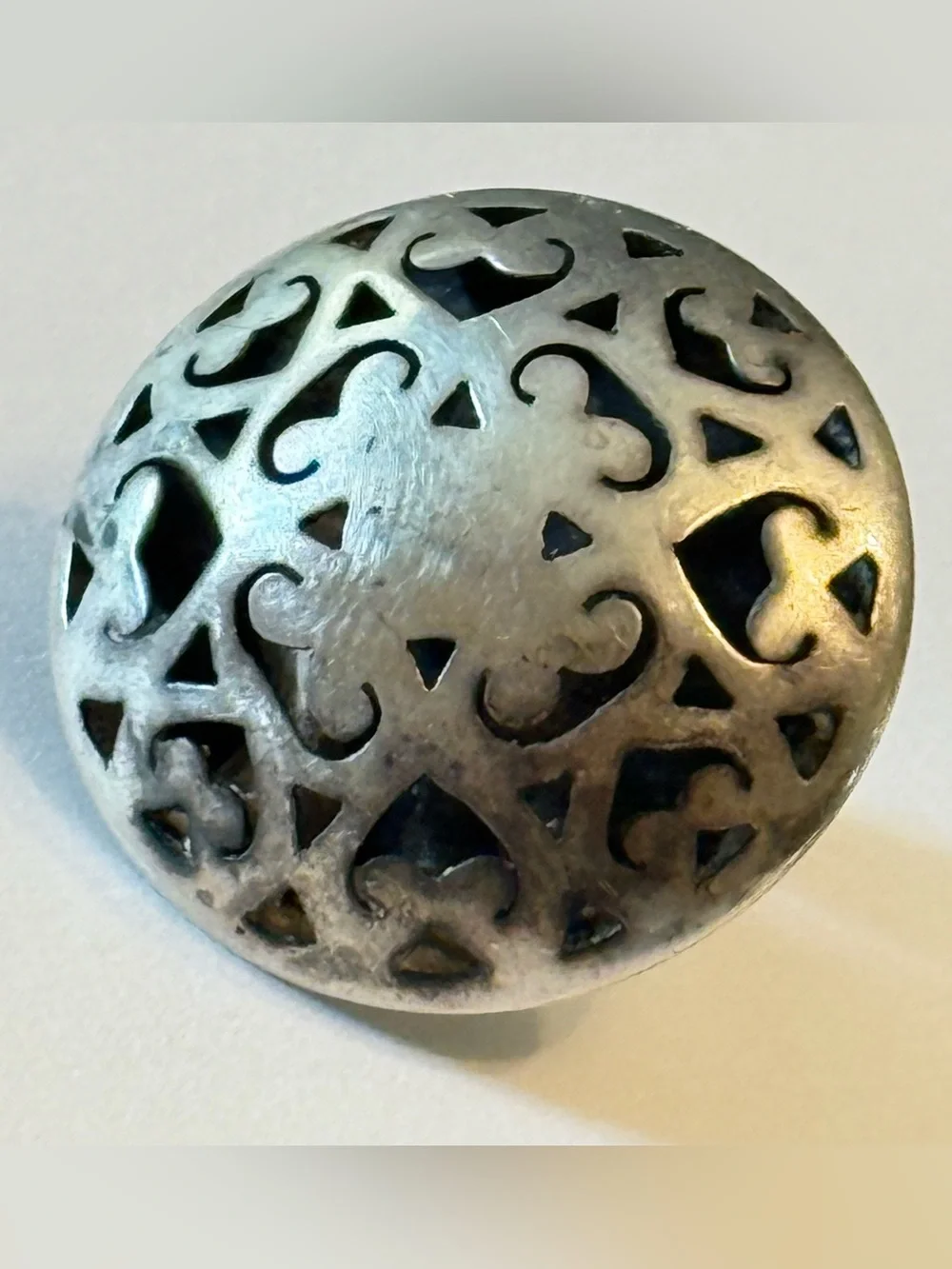 Vintage 925 Sterling Silver Openwork Modernist Brooch Pendant Earrings Mexico